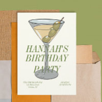 Dirty Martini Invitation d'anniversaire