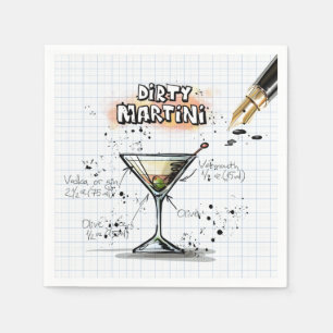 Dirty Martini Napkin