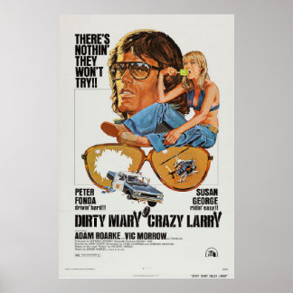 Dirty Mary Crazy Larry poster de film rétro vintag
