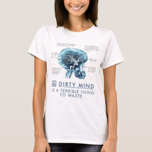 Dirty Mind-Z Large White T-Shirt