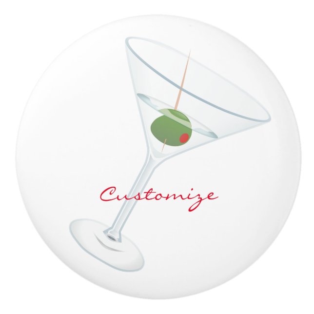 Dirty Olive Martini Thunder_Cove Ceramic Knob (Front)