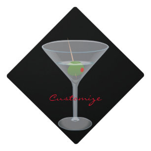Dirty Olive Martini Thunder_Cove Graduation Cap Topper