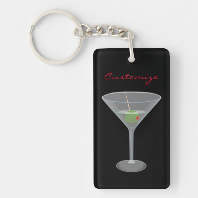 Dirty Olive Martini Thunder_Cove Keychain (Front)