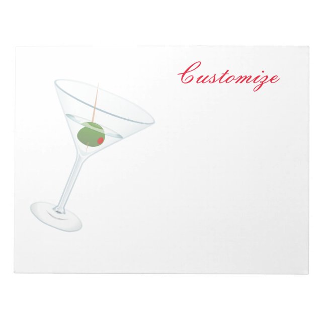 Dirty Olive Martini Thunder_Cove Notepad (Front)