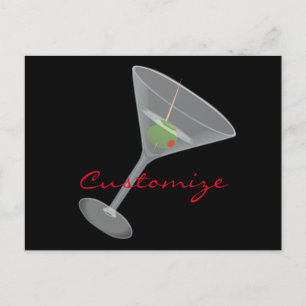Dirty Olive Martini Thunder_Cove Postcard