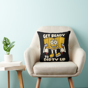 Dirty outdoor - camping funny throw pillow