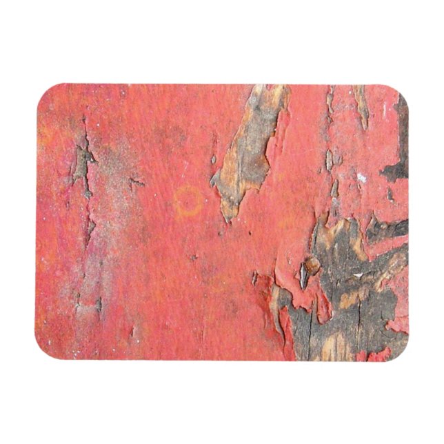 Dirty Peeling Red Paint on Barn Wood Magnet (Horizontal)