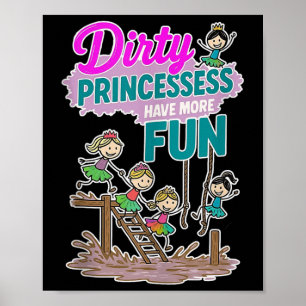 Dirty Princesses Obstacle Mud Run Squad Tank Top Poster