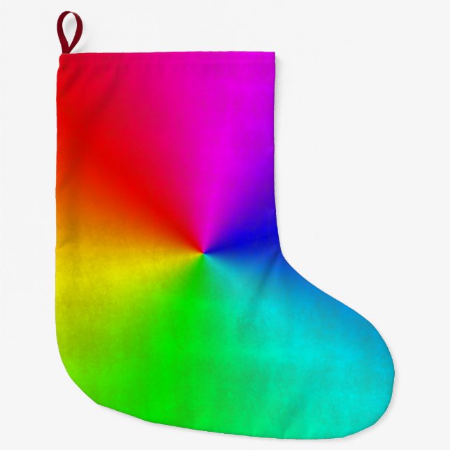 Dirty Rainbow Large Christmas Stocking (Front)