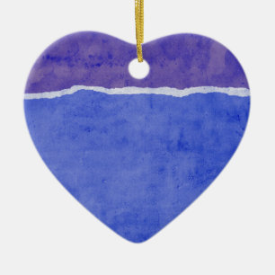 Dirty ripped paper ceramic ornament