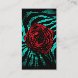 Dirty Rose  Aqua Zebra Business Card