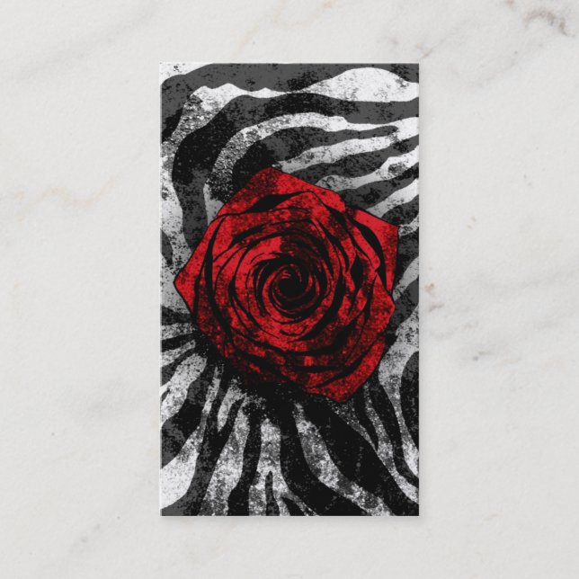 Dirty Rose- Zebra 01 Business Card (Front)