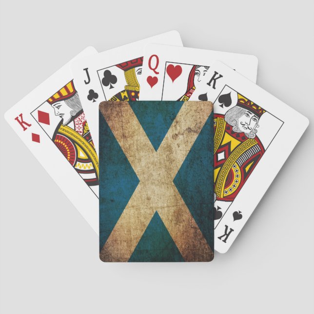 Dirty Scottish Flag Playing Cards (Back)