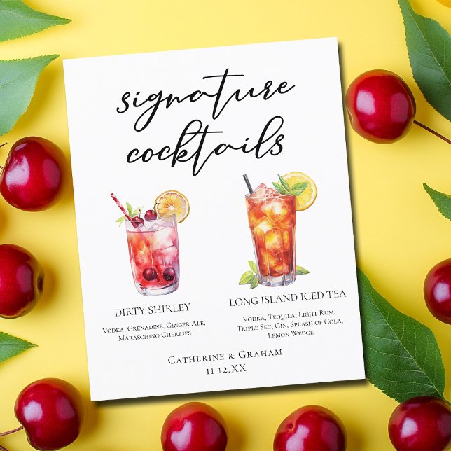 Dirty Shirley Long Island Signature Cocktails Menu (Creator Uploaded)