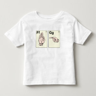 Dirty Sign Language Flash Cards Toddler T-shirt