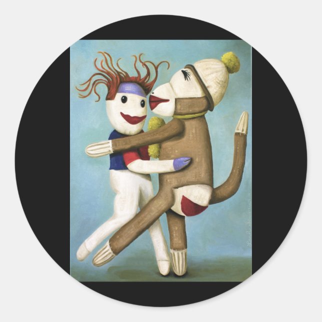Dirty Socks Dancing The Tango Classic Round Sticker (Front)