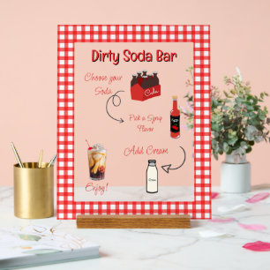 Dirty Soda Bar Acrylic Sign