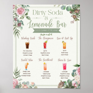 Dirty Soda Bar: Build Your Own Dirty Soda Bar Sign