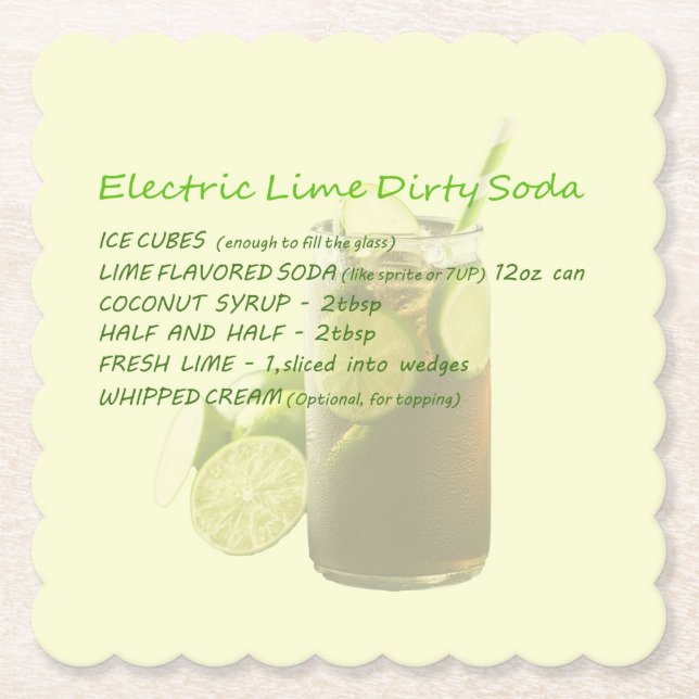 Dirty Soda ELectric Lime Coaster (Front)
