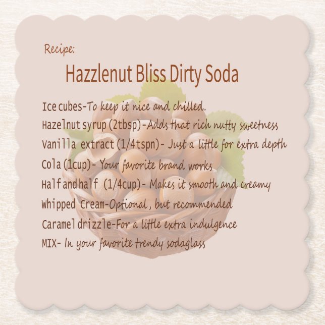 Dirty Soda Hazelnut Bliss Coaster (Front)