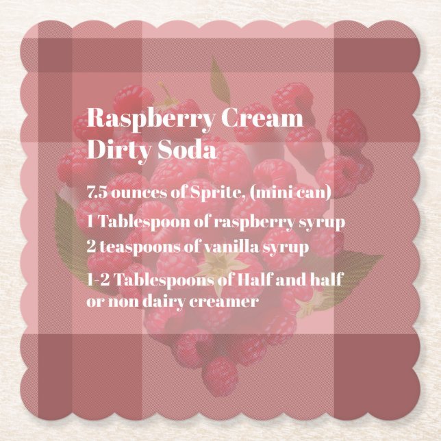 Dirty Soda Raspberry Coaster (Front)