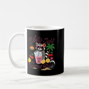 Dirty Soda Social Club Raccoon Summer Vacation Coffee Mug