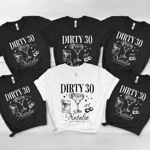 Dirty Thirty 30th Birthday Party Custom Matching Tri-Blend Shirt