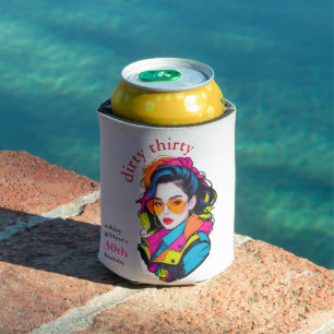 Dirty Thirty Birthday Party Can Cooler