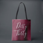 Dirty Thirty Birthday Purple Burgundy Marsala Tote Bag<br><div class="desc">Dirty Thirty 30th Birthday Party Modern Girly Metallic Purple Burgundy Marsala Party Bag which are perfect for a Cranberry Maroon Birthday Party. This party bag is perfect for a Thirtieth Birthday Party. The year can also be changed on this bag. If you need additional matching items, please contact the designer....</div>