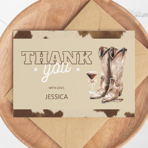 Dirty Thirty Country Western Rustic 30th Birthday Thank You Card