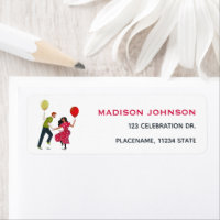 Dirty Thirty Dancing Couple Return Address Label