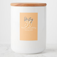 Dirty thirty orange white simple retro birthday ad