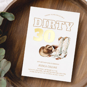 Dirty Thirty Western Cowgirl 30th Birthday Party