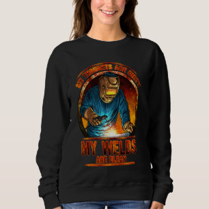 DIRTY THOUGHTS CLEAN WELDS Funny Welders Welding Sweatshirt