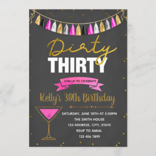 Dirty trente rose invitation