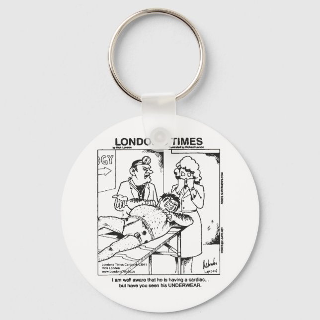 Dirty Underwear & Hospitals Funny Gifts & Tees Keychain (Front)