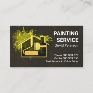 Dirty Wall Paint Splatter Painting Business Card