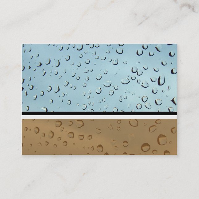dirty water drops profile business card (Front)