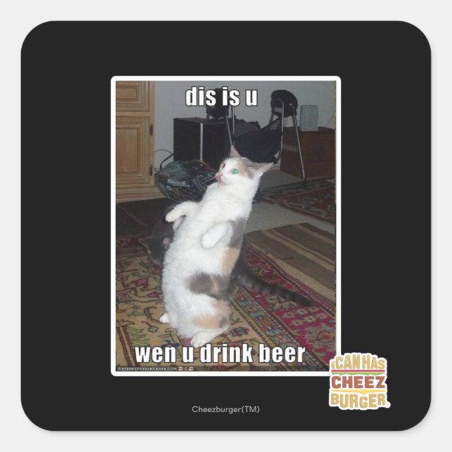 dis is u square sticker (Front)