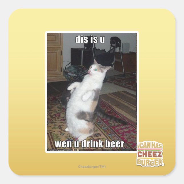 dis is u square sticker (Front)