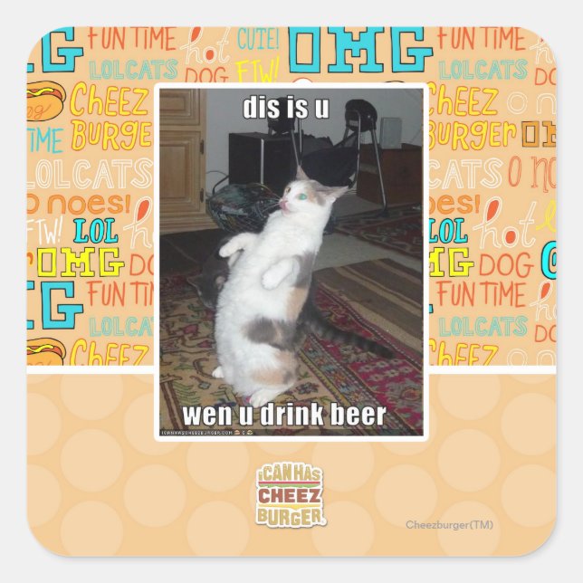 dis is u square sticker (Front)