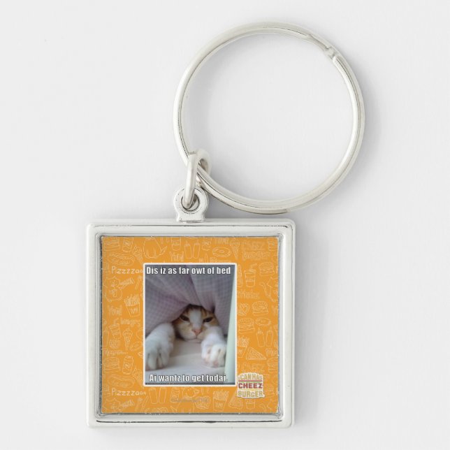 Dis iz as far owt of bed.. keychain (Front)