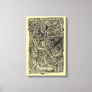 Dis-junction, Ink drawing Canvas Print