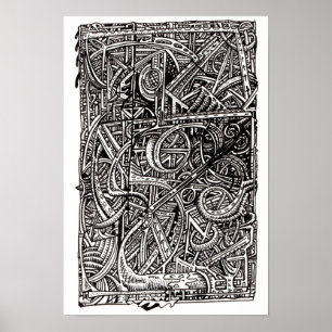 Dis-junction, Ink drawing Poster