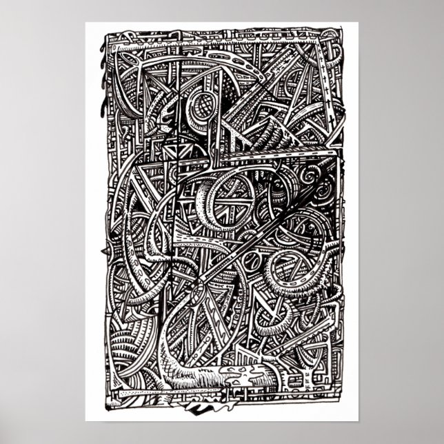 Dis-junction, Ink drawing Poster (Front)
