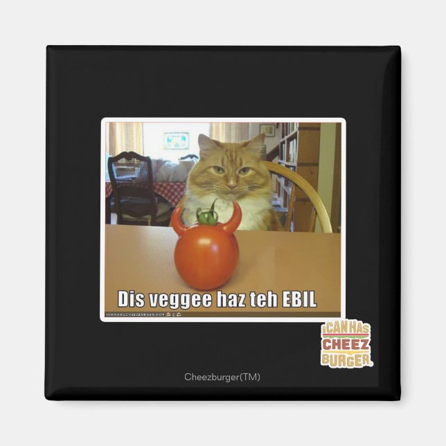 Dis veggee haz the EBIL Magnet (Front)