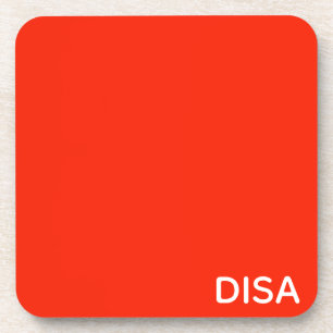 Disa Red colour name Coaster