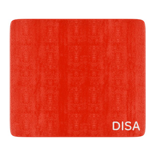 Disa Red colour name Cutting Board (Front)