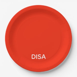 Disa Red colour name Paper Plate