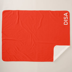 Disa Red colour name Sherpa Blanket